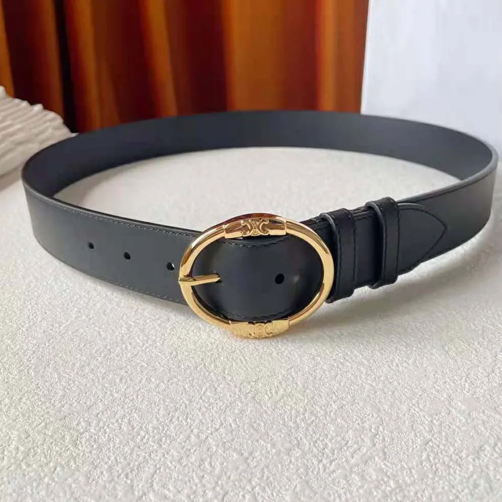 Celine Large Twin Triomphe Belt in Vintage Calfskin for Women