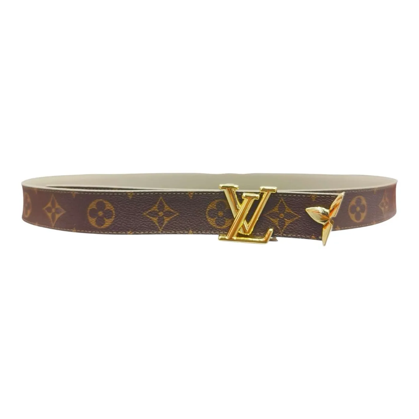 Amazing Iconic Reversible Monogram Grey in Beige Belt