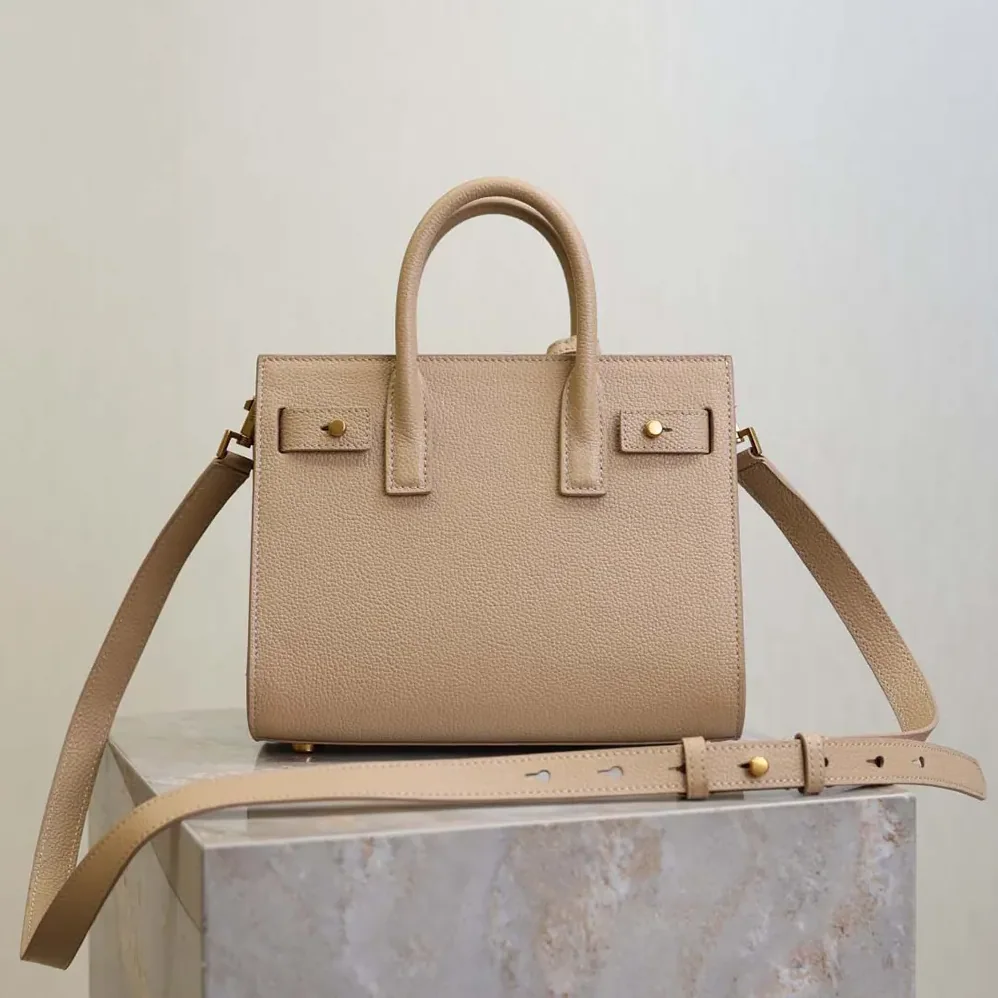 Saint Laurent YSL Nano Sac De Jour In Supple Grained Leather for Women in Beige