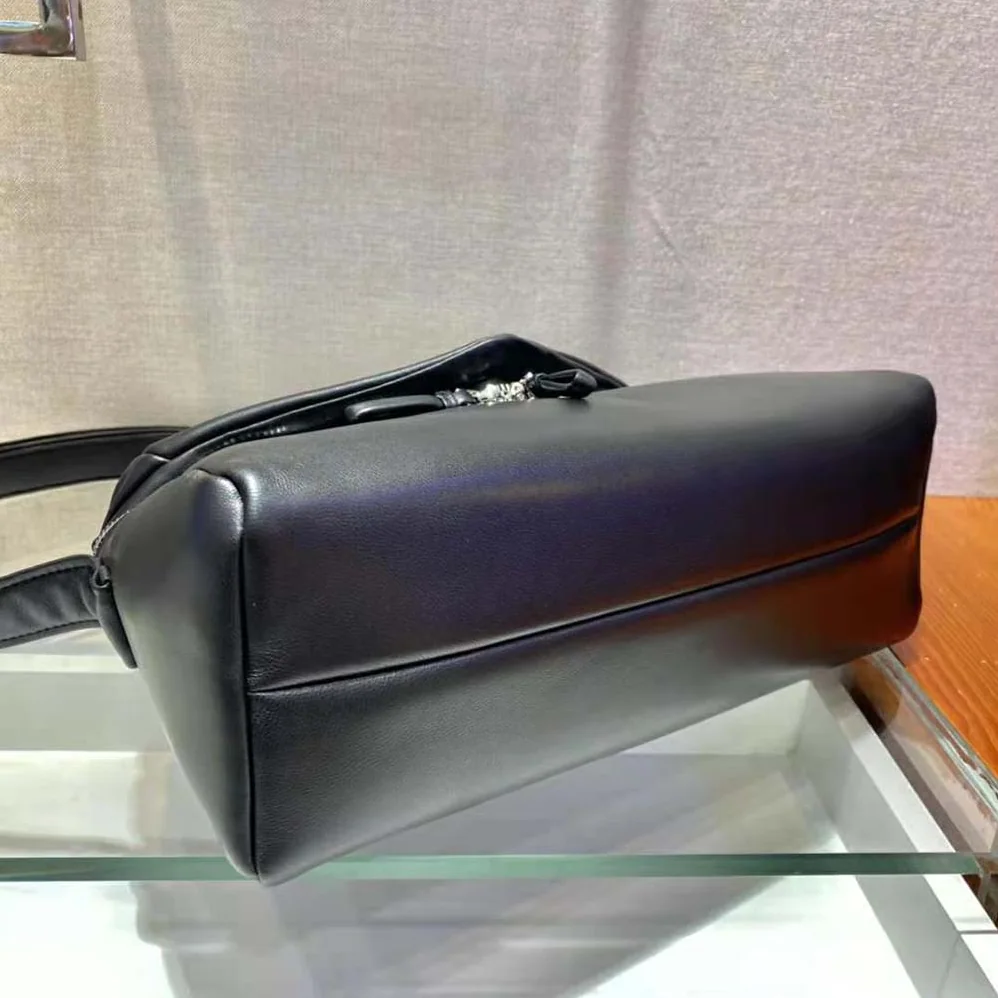 Prada Padded Nappa Leather Prada Signaux Bag for Women in Black Prada Padded Nappa Leather Prada Signaux Bag for Women in Black