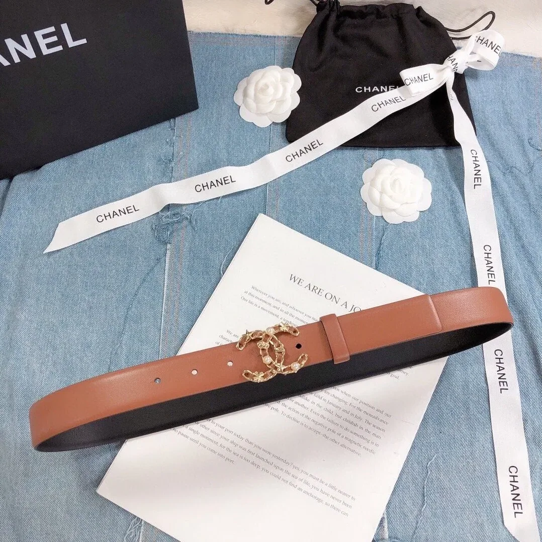 Chanel Belt With Double C Buckle Light Orange Gold Toned Hardware for Women Chanel Belt With Double C Buckle Light Orange Gold Toned Hardware for Women