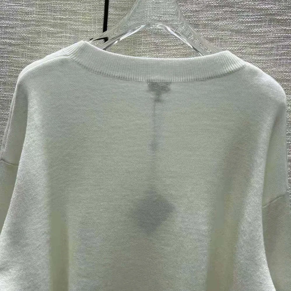 Loewe Anagram Sweater in Wool for Women in White Loewe Anagram Sweater in Wool for Women in White