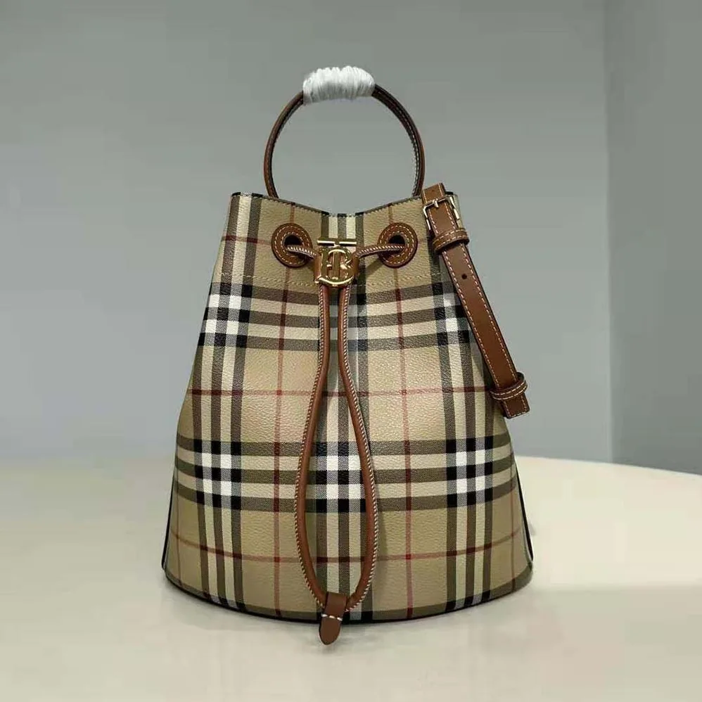 Burberry Small TB Bucket Bag for Women in Brown