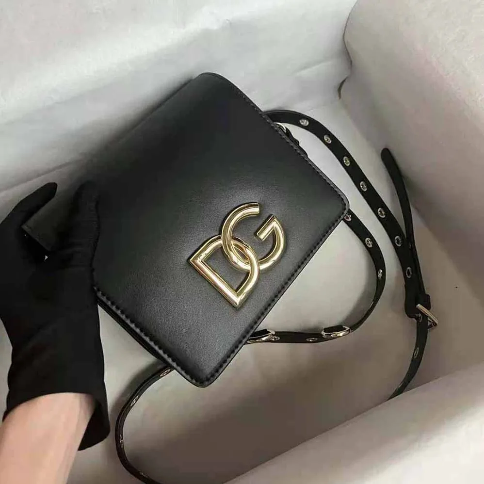Dolce Gabbana D&G Calfskin Crossbody 3.5 Bag for Women in Black