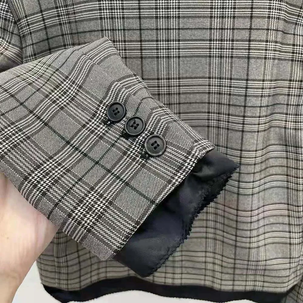 Miu Miu Single-breasted Prince of Wales Check Jacket for Women