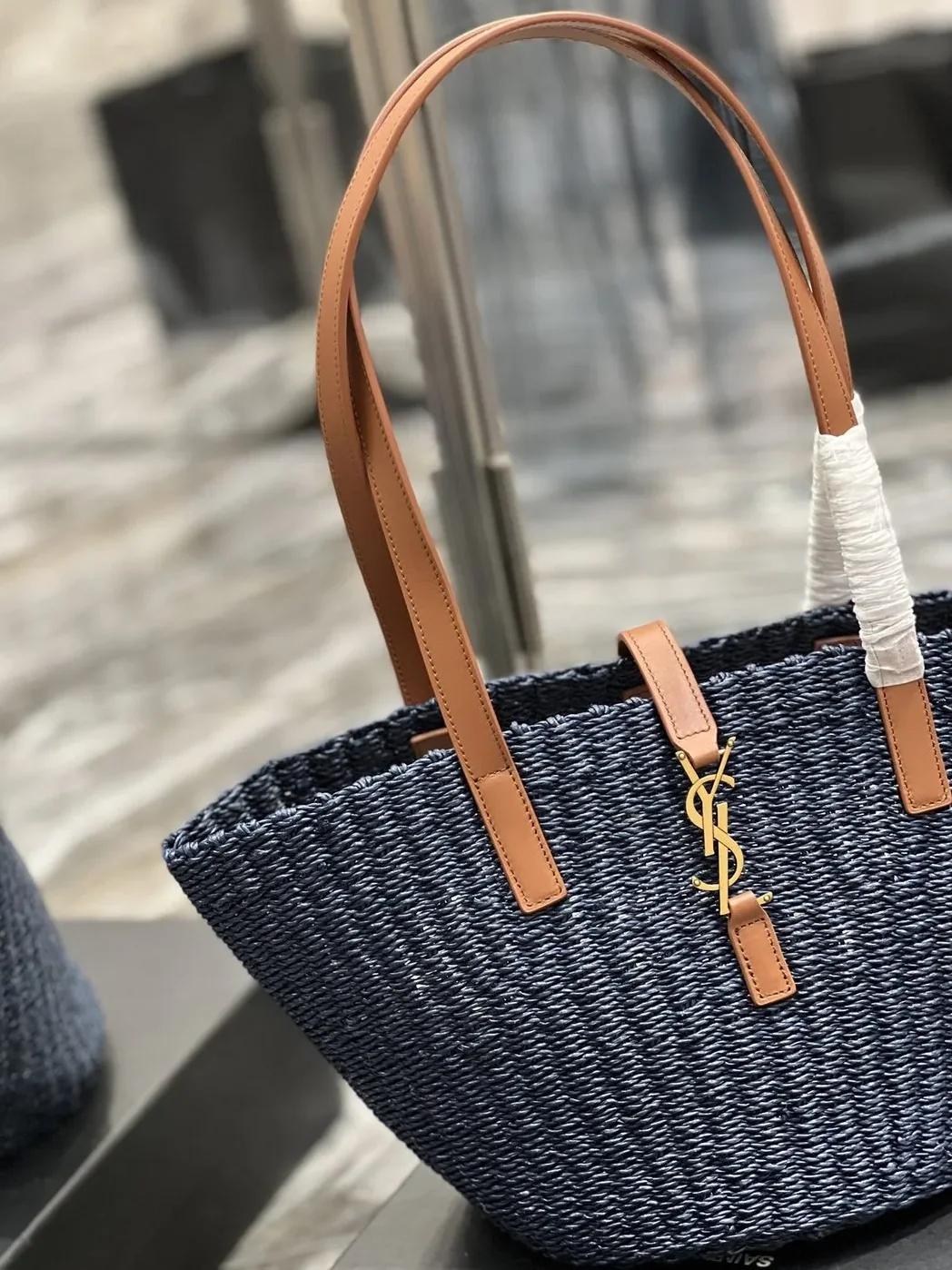 Saint Laurent Panier Medium Bag Blue