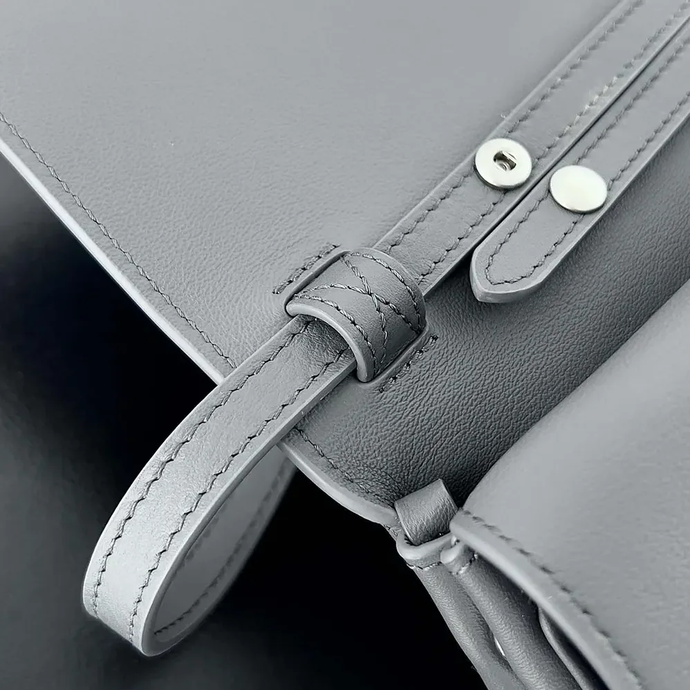 Balenciaga Bel Air Clutch On Strap Small in Grey for Women Balenciaga Bel Air Clutch On Strap Small in Grey for Women
