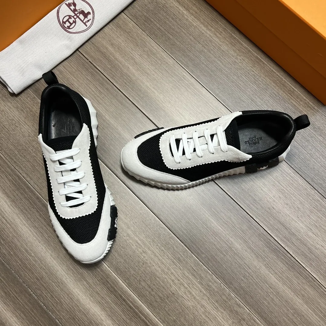 Hermes Bouncing Sneakers Black And White Hermes Bouncing Sneakers Black And White