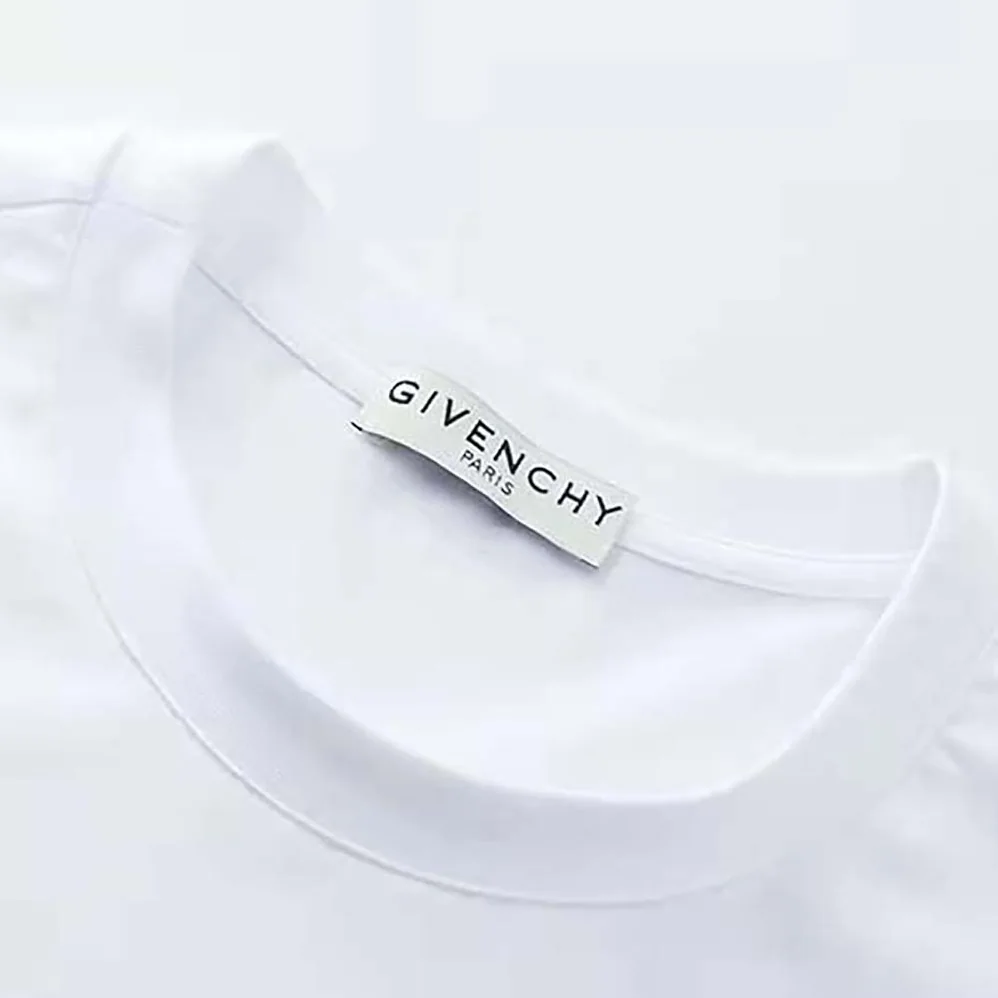 Givenchy Schematics T-shirt with Red GIVENCHY Signature on the Chest for Women in White Givenchy Schematics T-shirt with Red GIVENCHY Signature on the Chest for Women in White