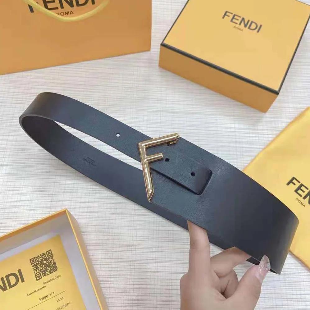 Fendi Black Leather Belt for Women Fendi Black Leather Belt for Women