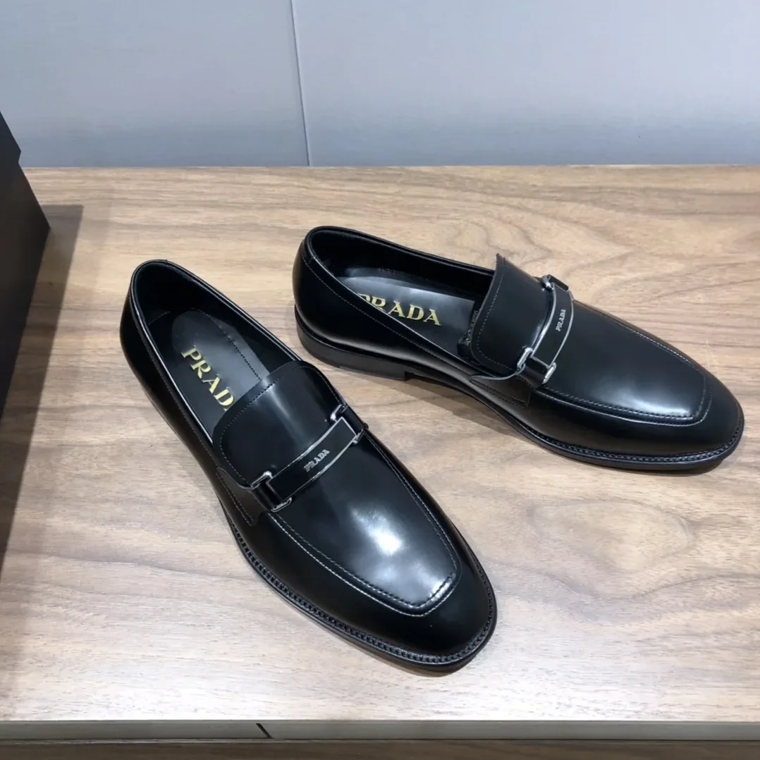 Prada Brushed Loafers Black in PRD Prada Brushed Loafers Black in PRD