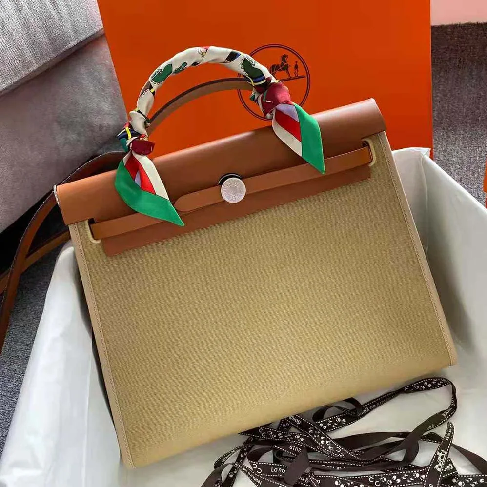 Hermes Herbag Zip 31 Bag for Women in Brown