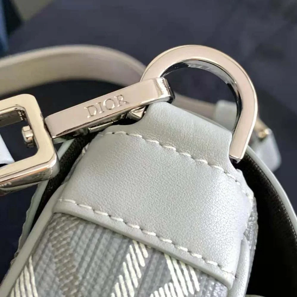 Dior Mini Dior Hit the Road Bag Dior Gray CD Diamond Canvas for Men Dior Mini Dior Hit the Road Bag Dior Gray CD Diamond Canvas for Men