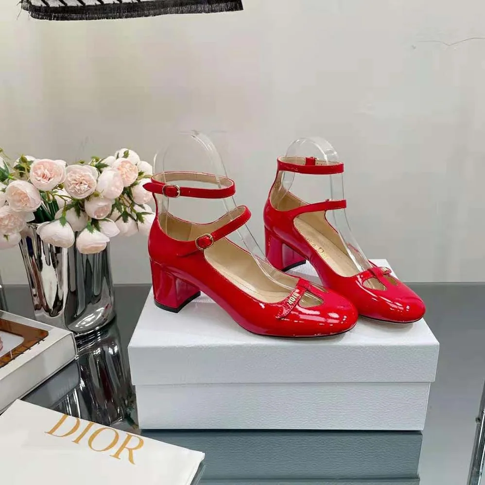 Dior Aime Dior Pump Red Patent Calfskin for Women Dior Aime Dior Pump Red Patent Calfskin for Women