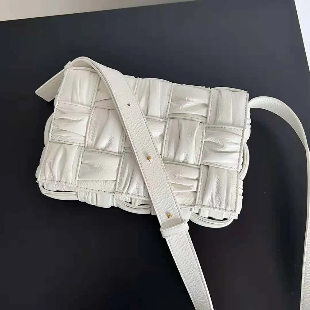 Bottega Veneta Cassette Foulard Intreccio Leather Cross for Women in Body Bag