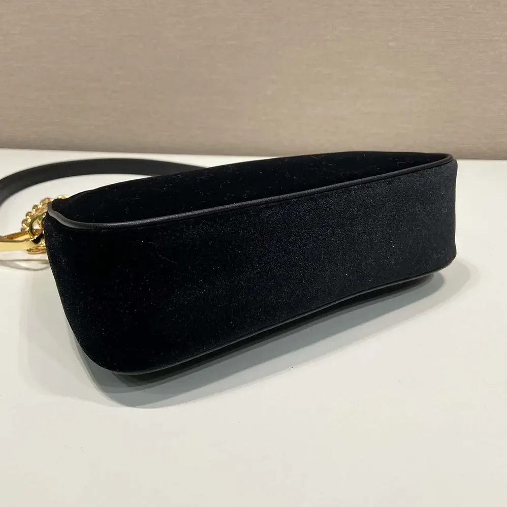 Prada Re-Edition Velvet Mini-bag for Women in Black