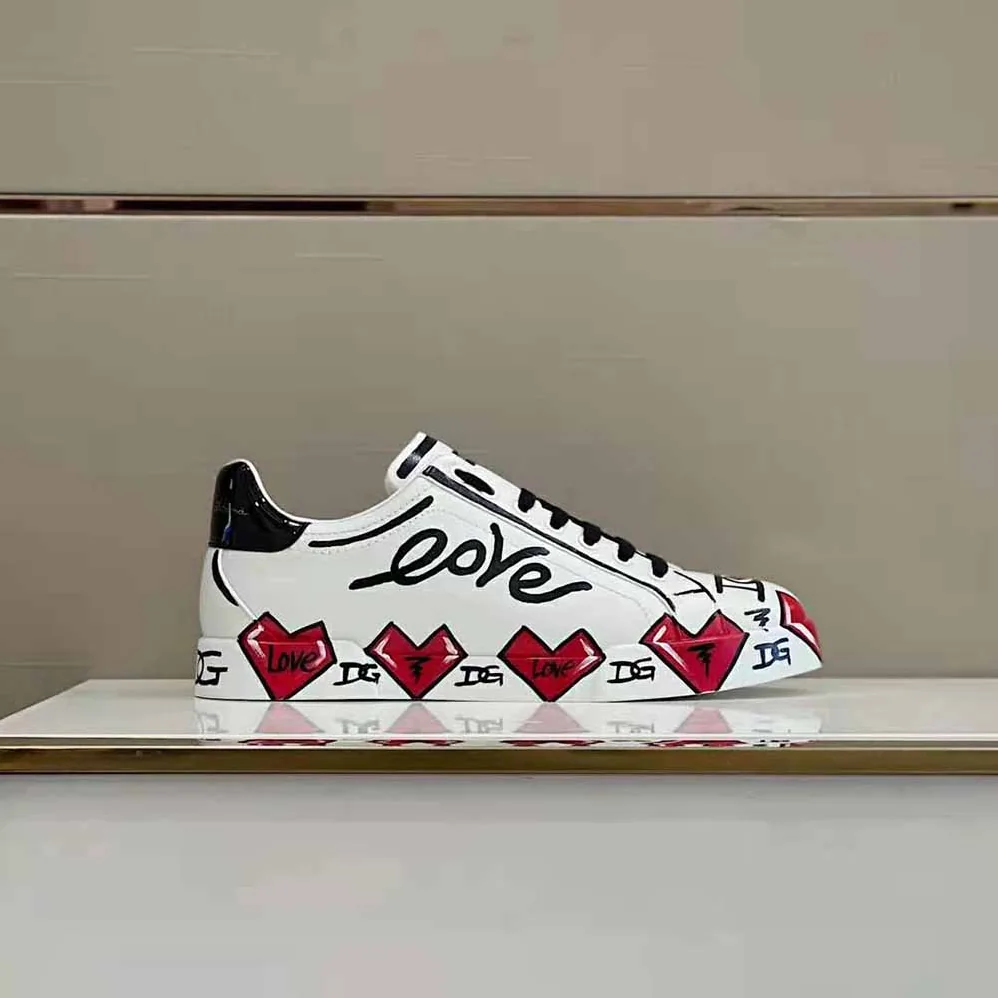 Dolce Gabbana D&G Limited Edition Portofino Sneakers for Unisex in Red Dolce Gabbana D&G Limited Edition Portofino Sneakers for Unisex in Red