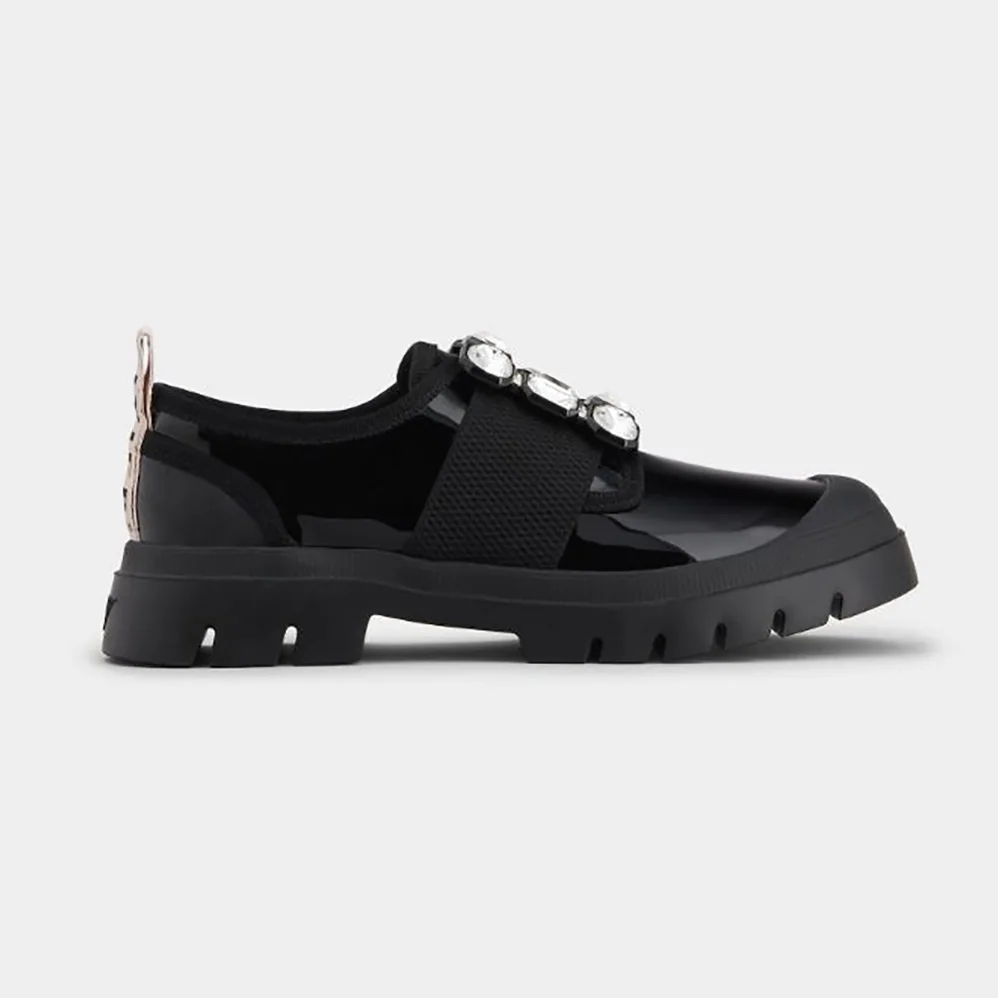 Roger Vivier Walky Viv' Strass Buckle Sneakers in Patent Leather for Women