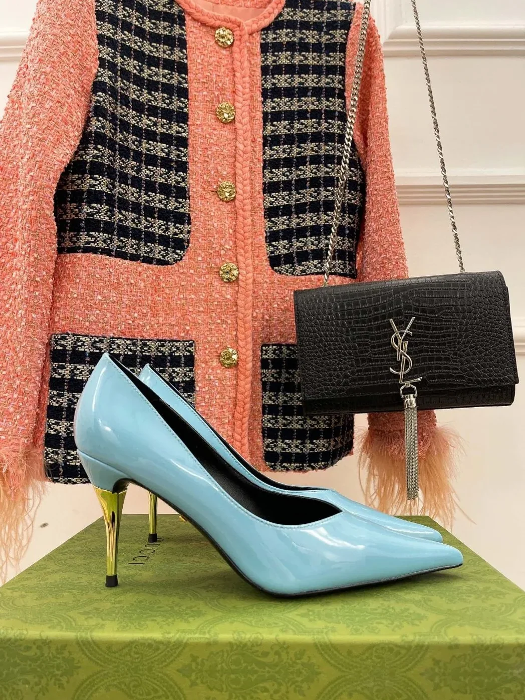 Gucci High in Heel Pump Light Blue Gucci High in Heel Pump Light Blue