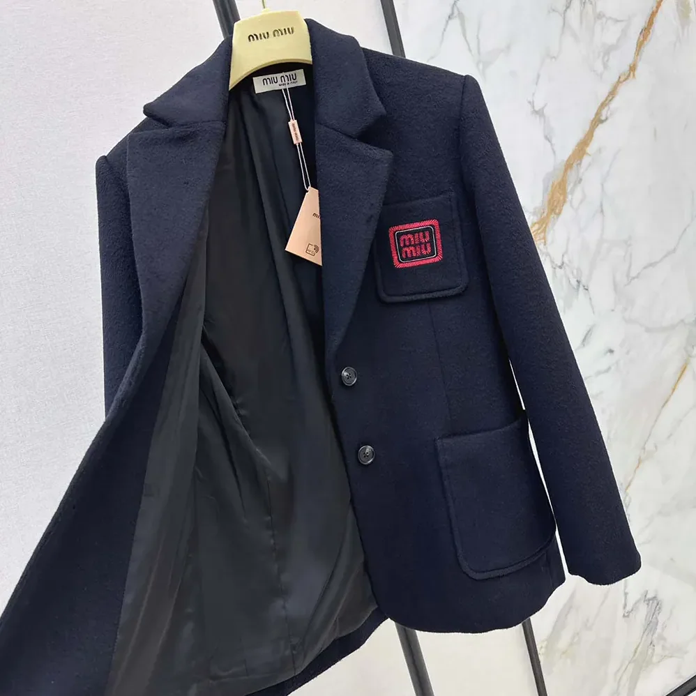 Miu Miu Single for Women in breasted Velour Jacket