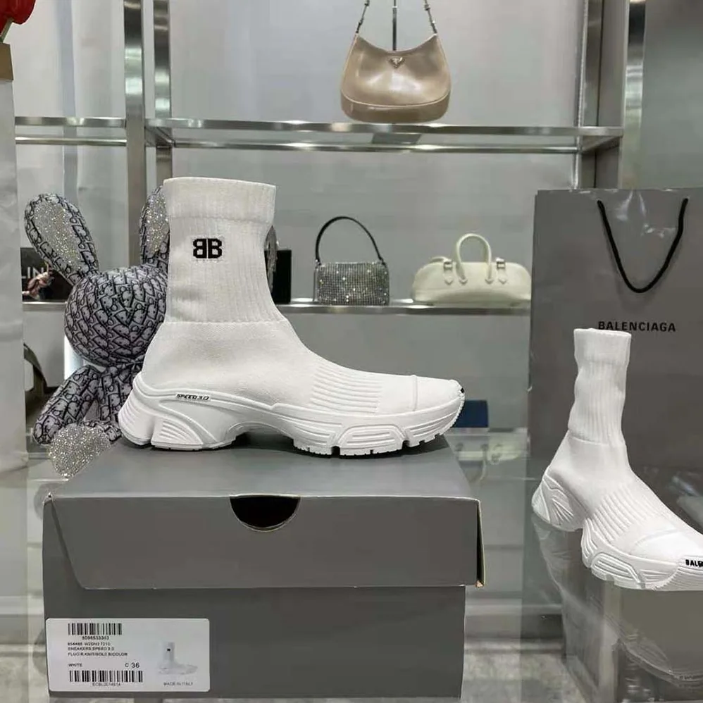 Balenciaga Speed 3.0 Sneaker in White Recycled Knit for Women