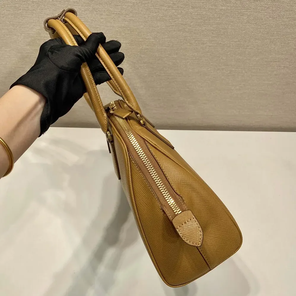 Prada Medium Saffiano Leather Bag for Women in Brown