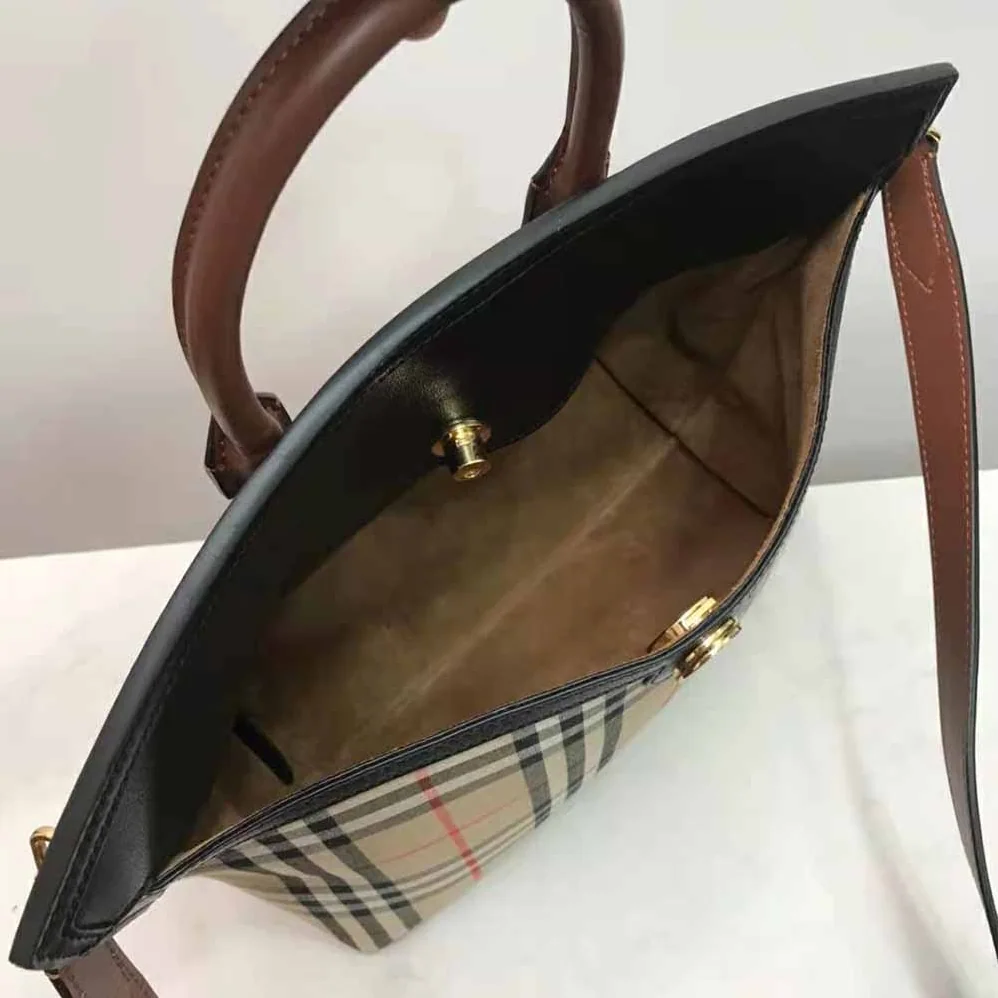 Burberry Small Vintage Check Society Top Handle Bag for Women