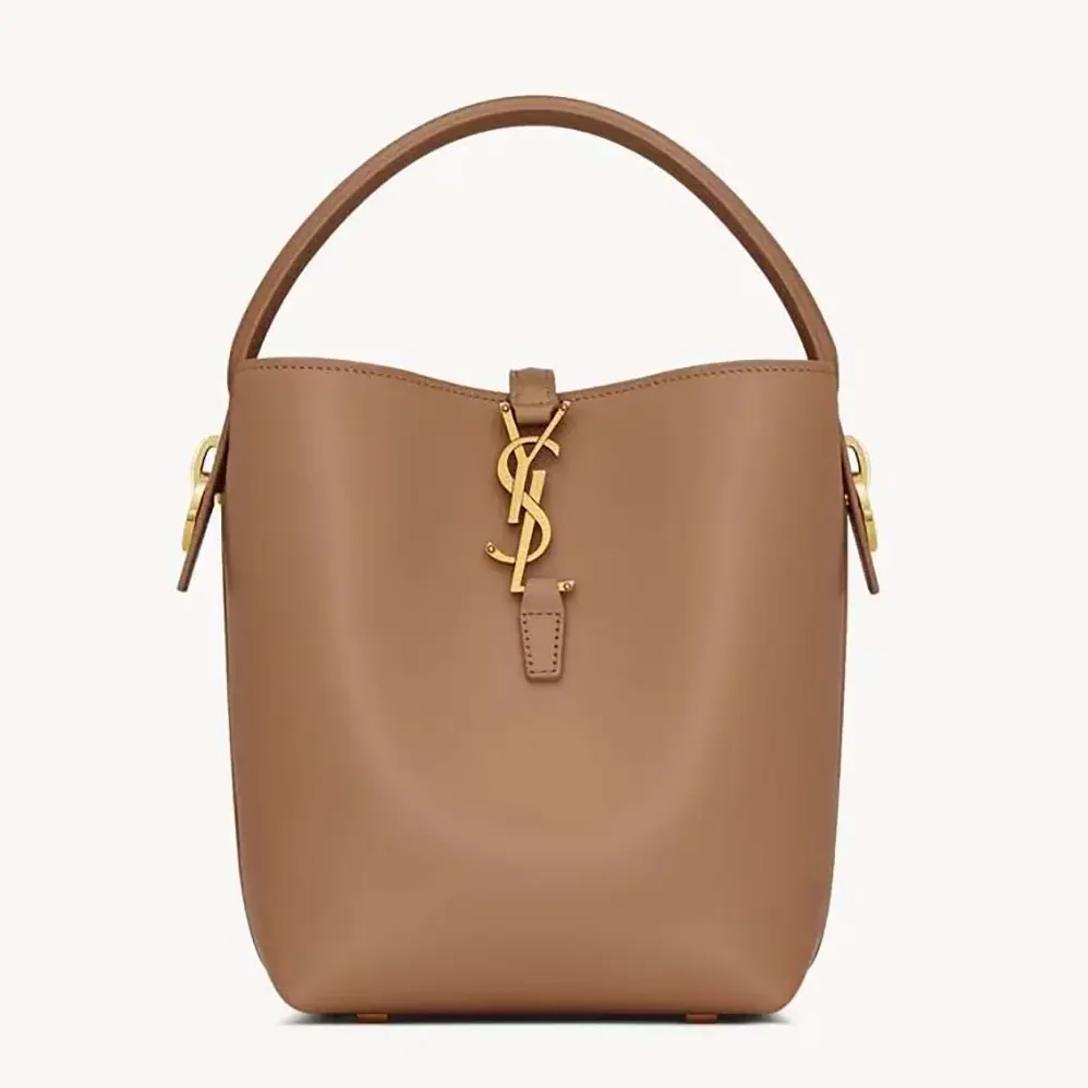 Saint Laurent YSL Le 37 Small in Shiny Leather for Women in Brown Saint Laurent YSL Le 37 Small in Shiny Leather for Women in Brown