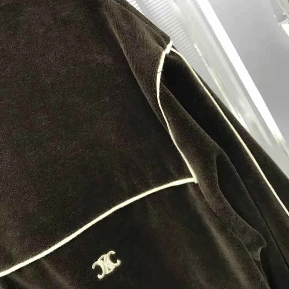 Celine Triomphe Jersey Sweatshirt in Velvet for Women