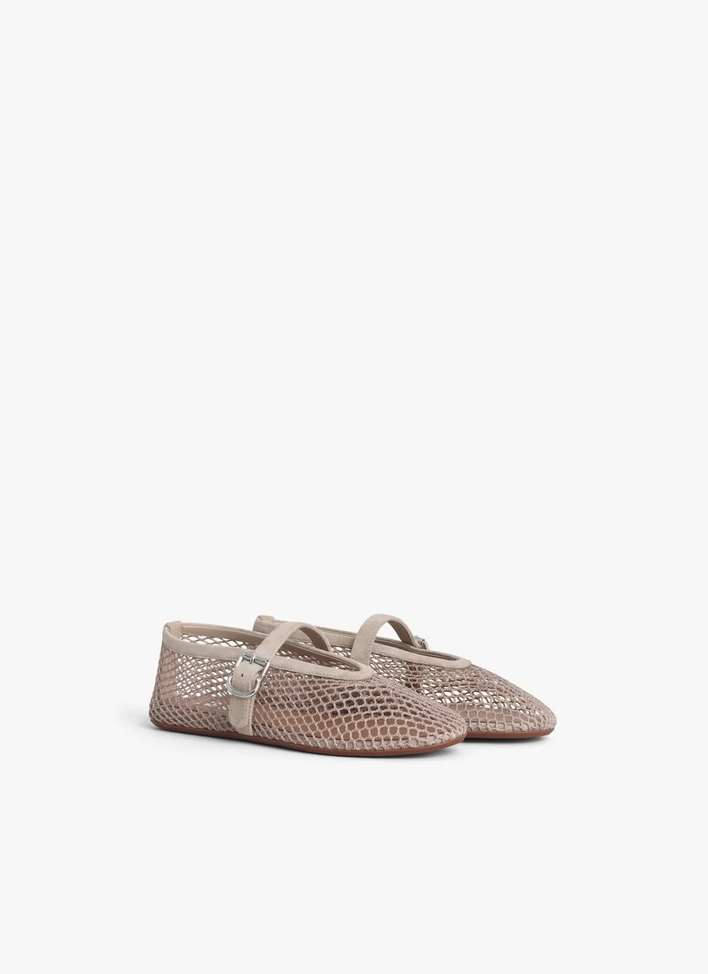 Alaia Ballet Flats In Fishnet Grege - AA3A029TK061 - 824 Alaia Ballet Flats In Fishnet Grege - AA3A029TK061 - 824