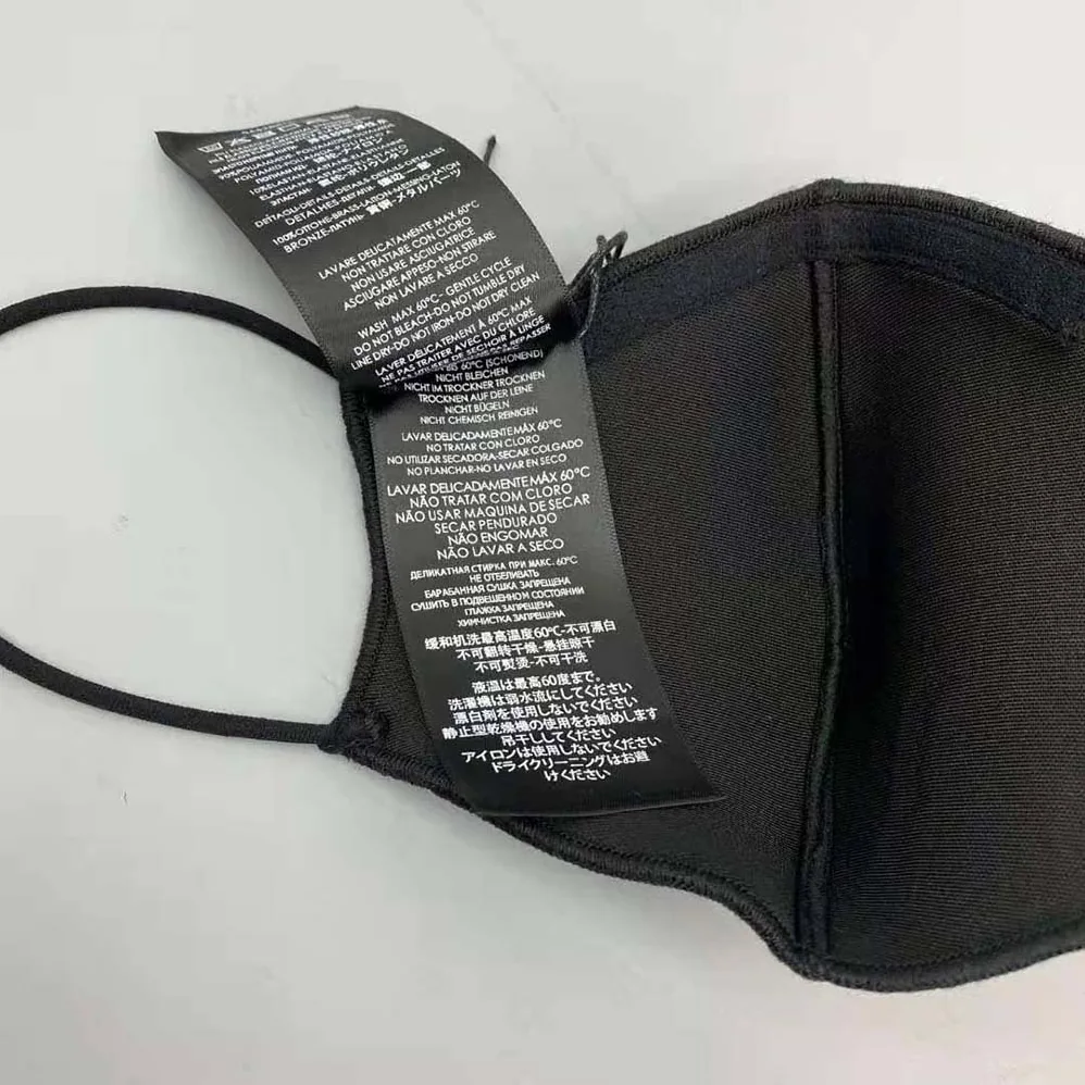 Balenciaga Care Mask in Black and White Printed Neoprene for Women Balenciaga Care Mask in Black and White Printed Neoprene for Women