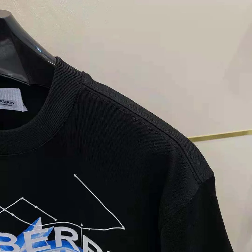 Burberry Constellations Print Oversized T-shirt for Women in Black