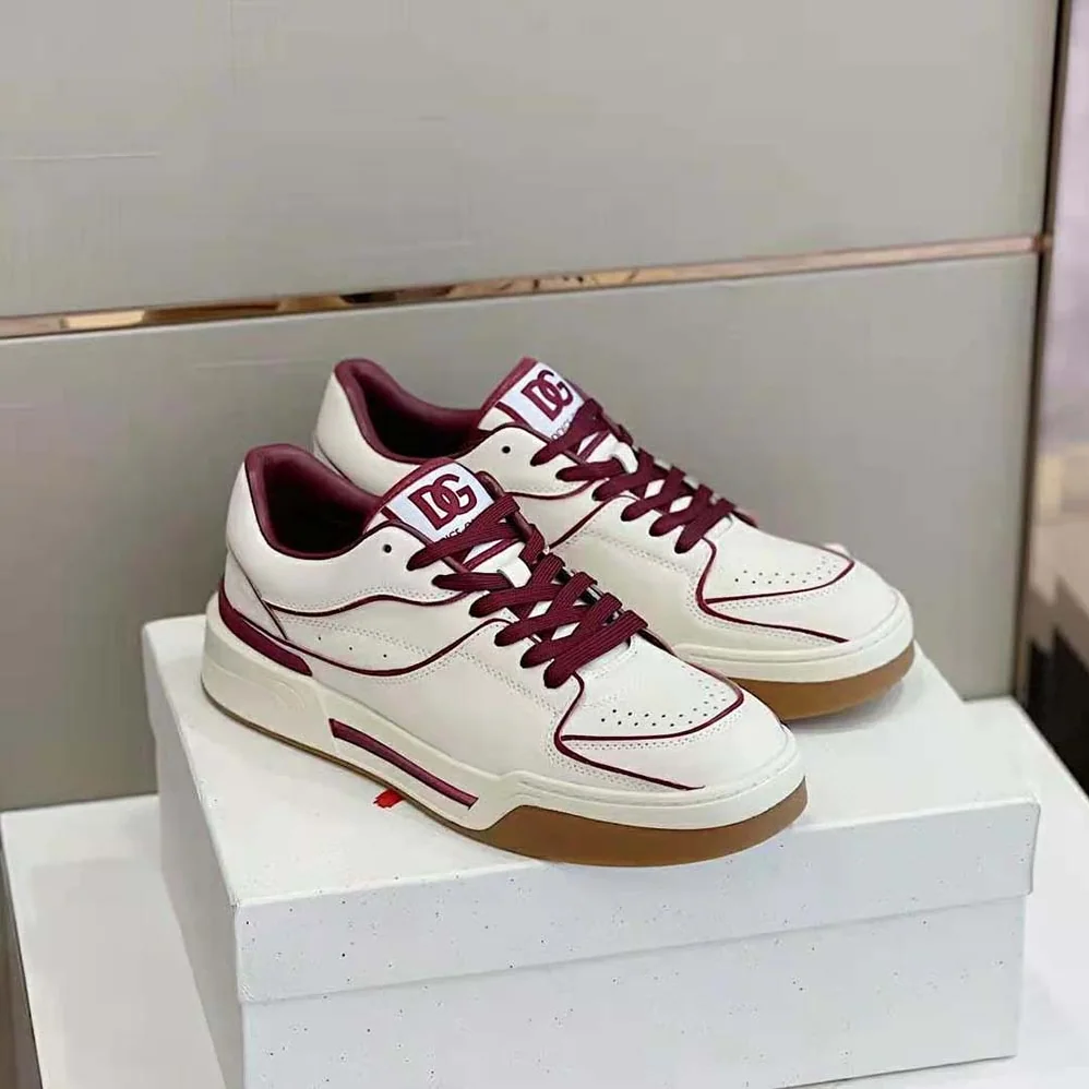 Dolce Gabbana D&G Calfskin Nappa New Roma Sneakers for Unisex in Red Dolce Gabbana D&G Calfskin Nappa New Roma Sneakers for Unisex in Red