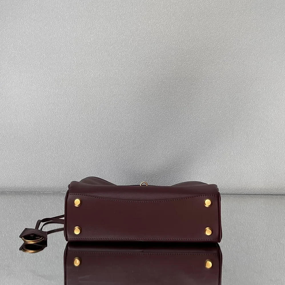 Balenciaga Rodeo Handbag Small In Dark Burgundy Smooth Calfskin Aged for Women in Gold Hardware Balenciaga Rodeo Handbag Small In Dark Burgundy Smooth Calfskin Aged for Women in Gold Hardware