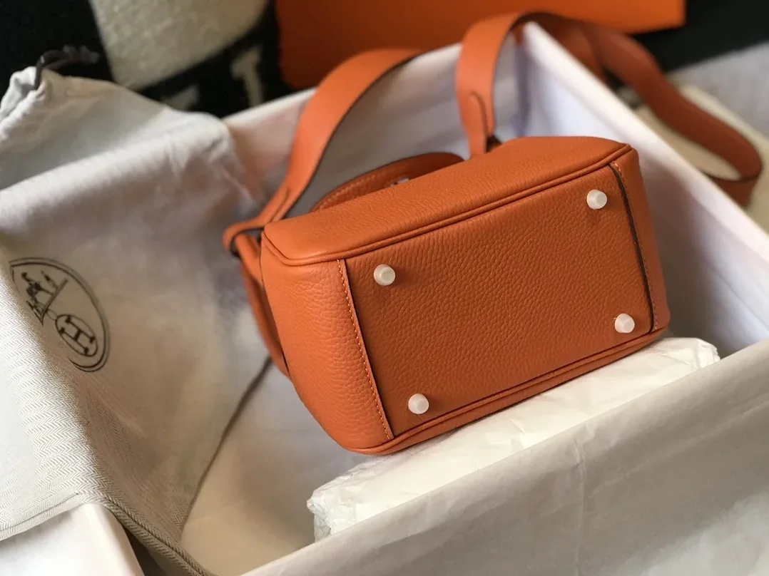 Hermes Lindy Mini Clemence Bag Orange