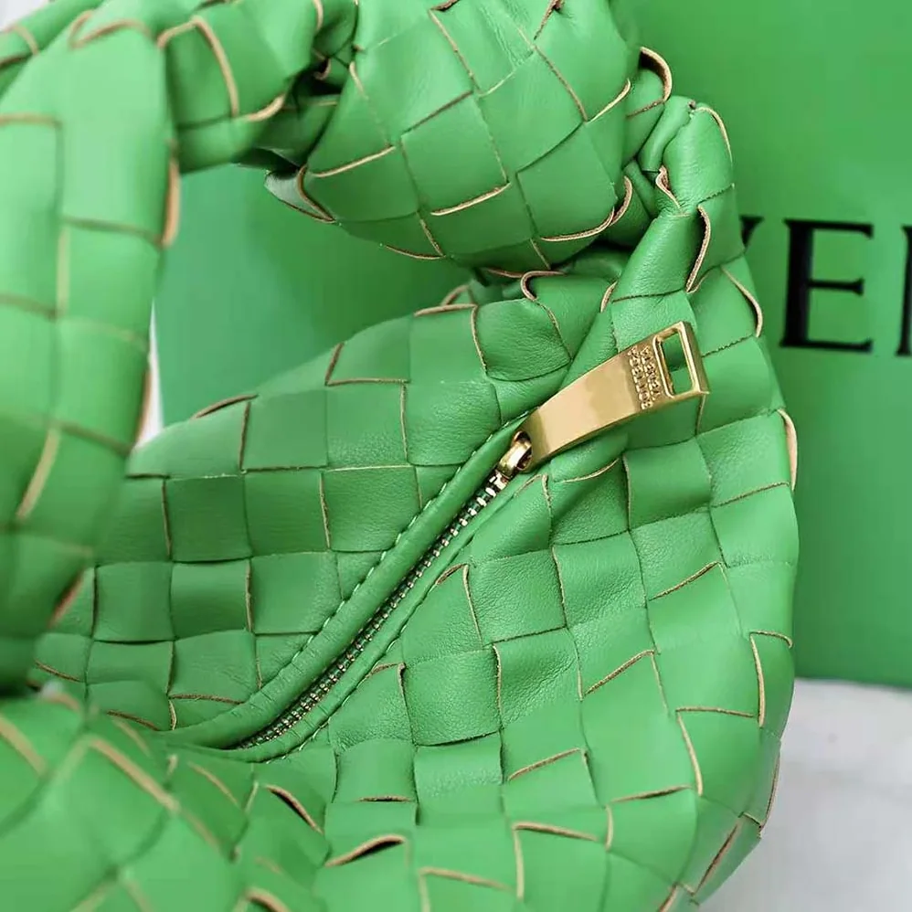 Bottega Veneta Mini Jodie in Lambskin Leather for Women in Green Bottega Veneta Mini Jodie in Lambskin Leather for Women in Green