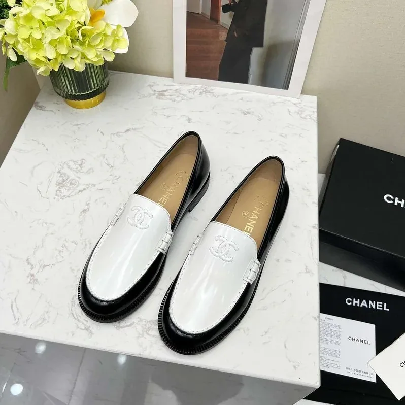 Chanel Moccasins Loafers White