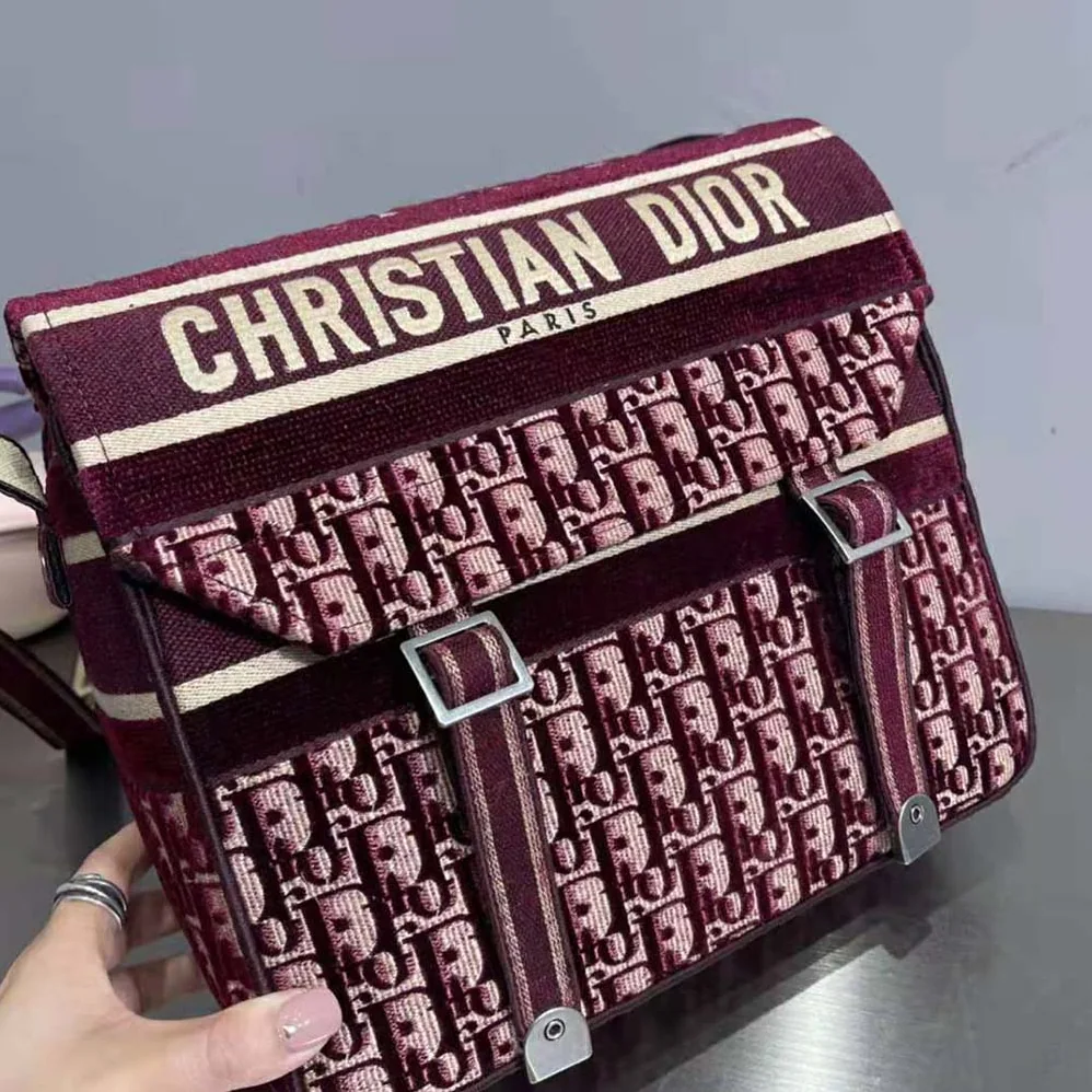 Dior Diorcamp Bag Dior Oblique Embroidery for Men in Maroon Dior Diorcamp Bag Dior Oblique Embroidery for Men in Maroon