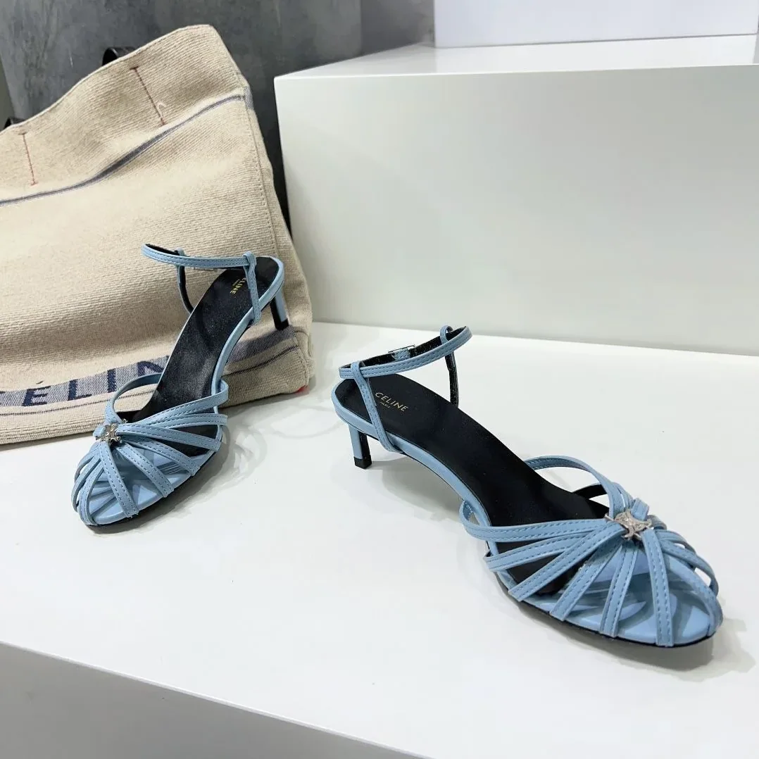 Celine Triomphe Sandal Blue Celine Triomphe Sandal Blue