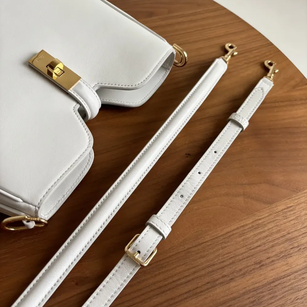 Celine Small Camille 16 Soft Bag in Smooth Calfskin for Women in White Celine Small Camille 16 Soft Bag in Smooth Calfskin for Women in White