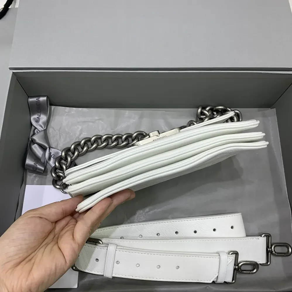 Balenciaga BB Soft Small Flap Bag in Optic White for Women