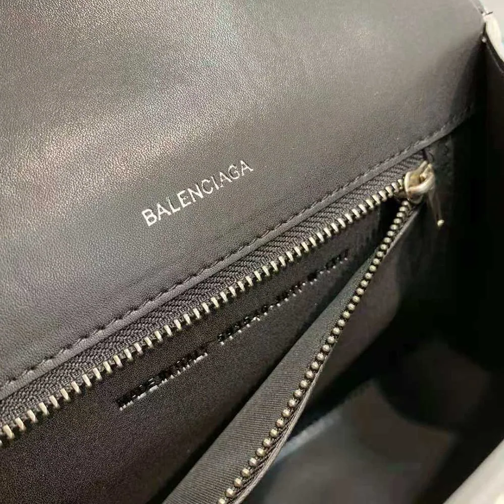 Balenciaga Hourglass XS Top Handle Bag for Women in Silver Balenciaga Hourglass XS Top Handle Bag for Women in Silver