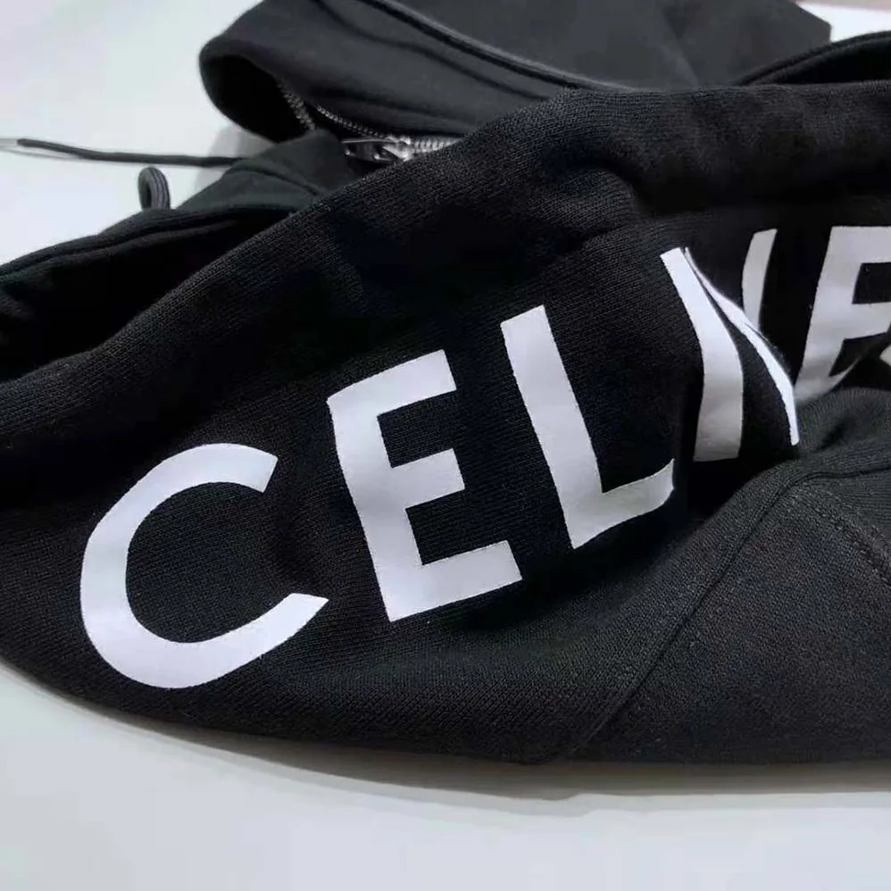 Celine Loose Sweatshirt in Cotton Fleece for Women in Black Celine Loose Sweatshirt in Cotton Fleece for Women in Black