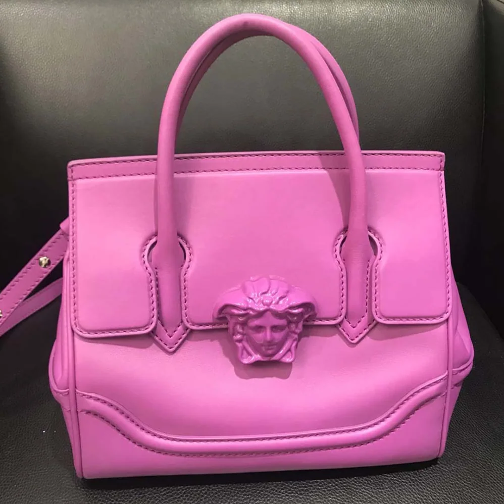 Versace Palazzo Empire Medium Bag in Calf Leather in Pink Versace Palazzo Empire Medium Bag in Calf Leather in Pink