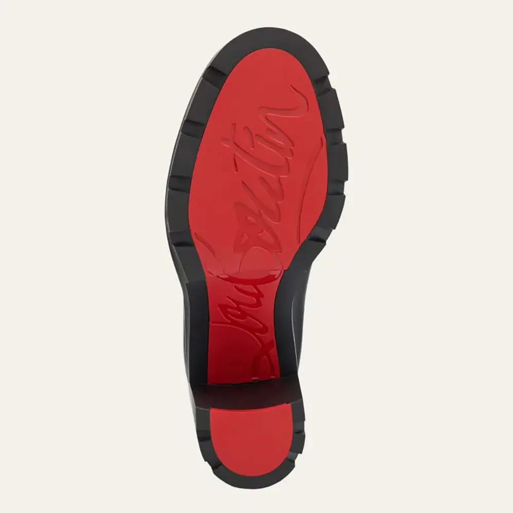 Christian Louboutin Marchacroche Leather Red Sole Chelsea Booties for Women Christian Louboutin Marchacroche Leather Red Sole Chelsea Booties for Women