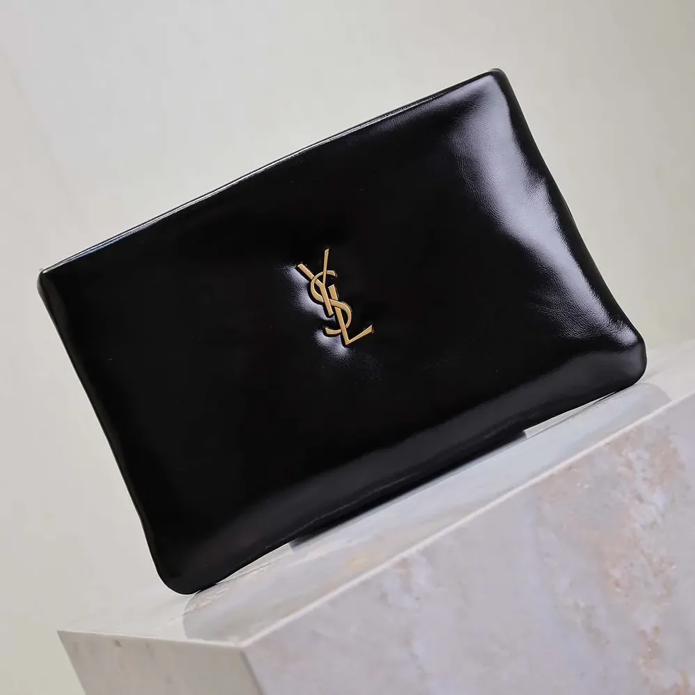 Saint Laurent YSL Calypso Small Pouch in Lambskin for Women
