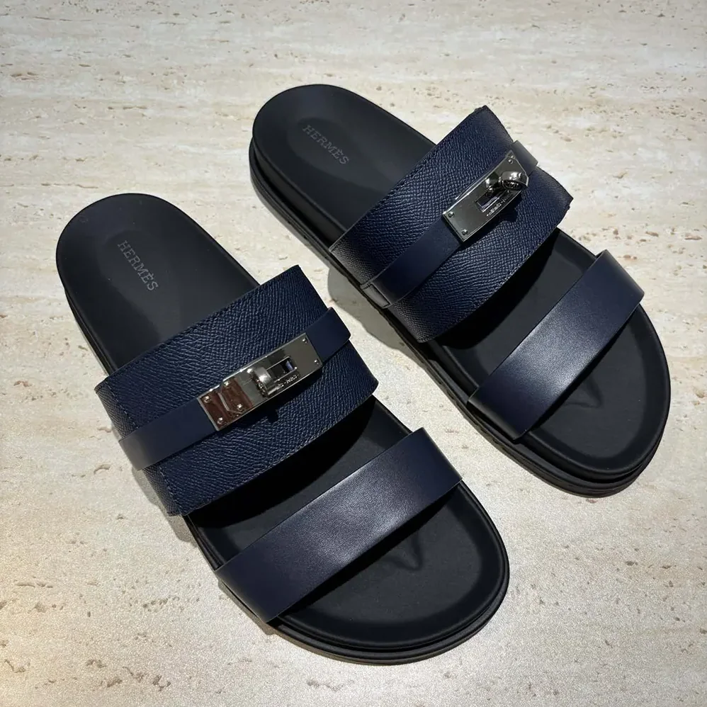 Hermes Jackson Sandal for Unisex in Navy