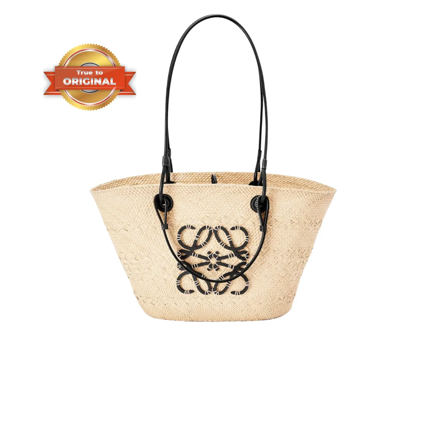 Loewe Anagram Basket Tote Bag Beige Black A223T43X02 Loewe Anagram Basket Tote Bag Beige Black A223T43X02