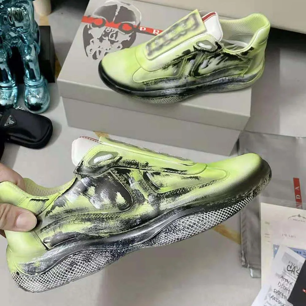 Prada Cass x Prada Americas Cup D3cay Sneakers for Unisex in Green Prada Cass x Prada Americas Cup D3cay Sneakers for Unisex in Green