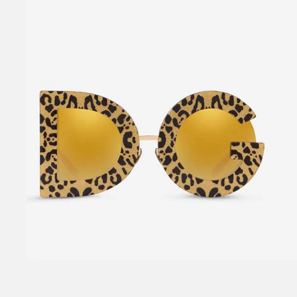 Dolce Gabbana D&G DG Leo Sunglasses for Women in Gold